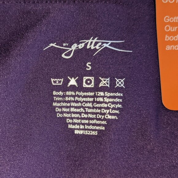 X by Gottex Active High Waisted Biker Shorts - Plum - Picture 2 of 7